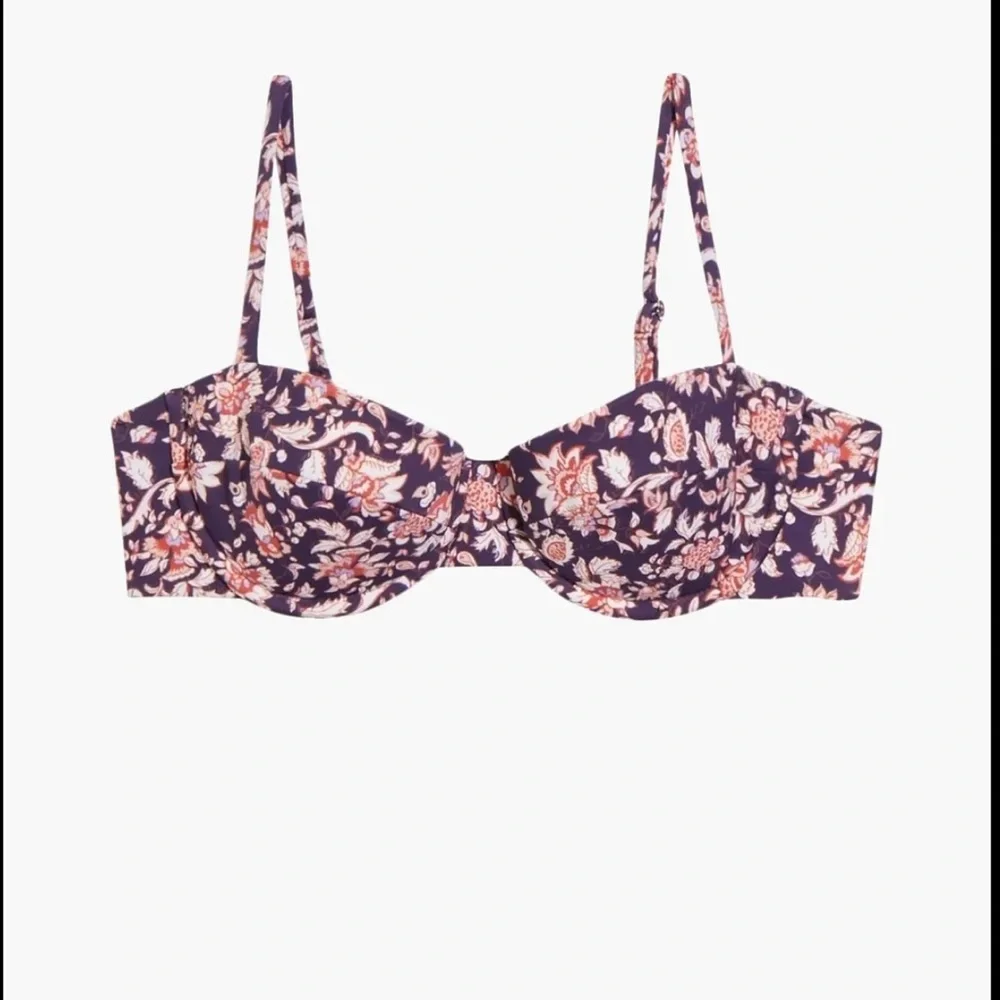 Veronica Beard Dyer Floral Underwire Bikini Beach Vacation Top Size Medium NEW